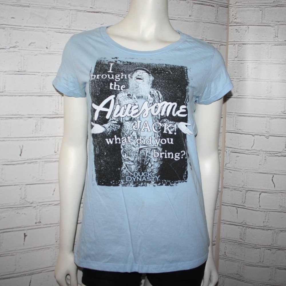🦆💬💙 Duck Dynasty Tee · Light Blue · Juniors XL